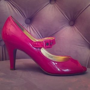 Fuschia J Crew Heels.